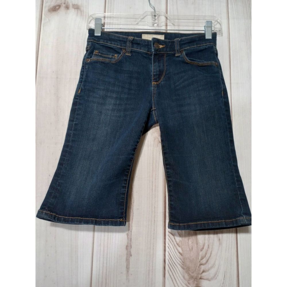 Banana Republic Womens Dark Wash Denim Bermuda Shorts Size 25/0 Stretch Blue